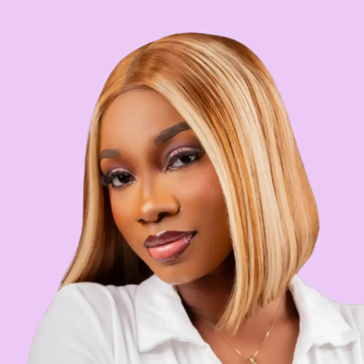 BROWN HIGHLIGHT REMY BONE STRAIGHT