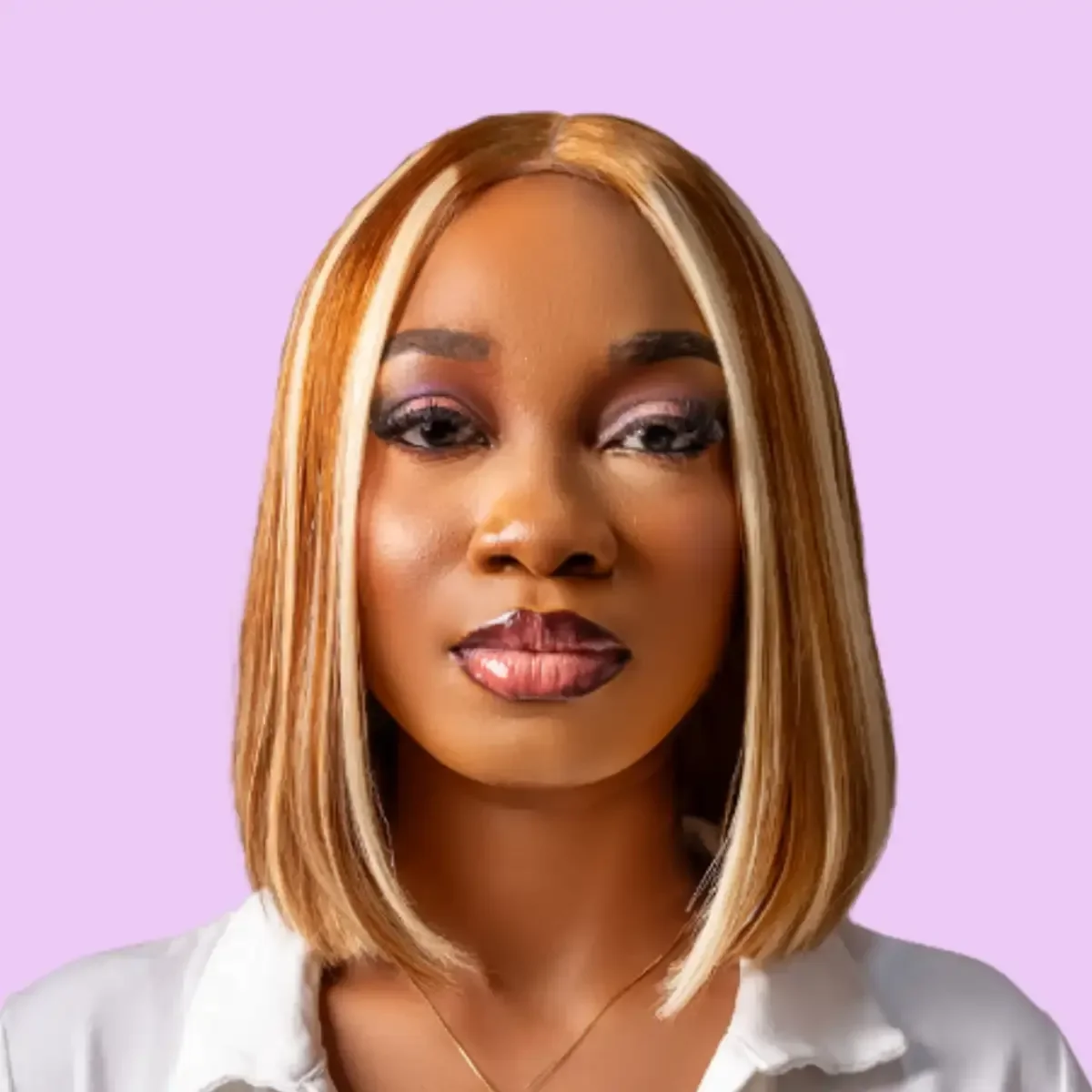 BROWN HIGHLIGHT REMY BONE STRAIGHT